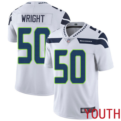 Seattle Seahawks Limited White Youth K.J. Wright Road Jersey NFL Football 50 Vapor Untouchable